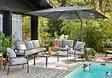 MODE DE VIE - Parasol excentre roma gris anthracite 4x3 m - vignette