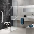 PELLET - Barre de maintien droite PMR Essentiel confort 80 cm aluminium époxy blanc - vignette