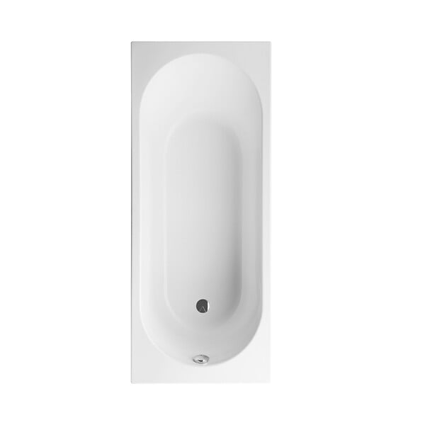 VILLEROY ET BOCH - Baignoire droite O.novo 170 x 75 cm Blanc + Pare bain droite AURYS Raywall chromé - large