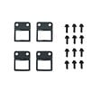 EASY CLOTURE - Lot de 4 fixations pour clôture aluminium tradition style ferronnerie Gris - vignette