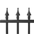 EASY CLOTURE - Clôture aluminium tradition travée style ferronnerie 2 m x H 76.5 cm Noir - vignette