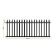 EASY CLOTURE - Clôture aluminium tradition travée style ferronnerie 2 m x H 76.5 cm Noir - vignette