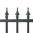 EASY CLOTURE - Clôture aluminium tradition travée style ferronnerie 2 m x H 76.5 cm Gris - vignette