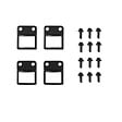 EASY CLOTURE - Lot de 4 fixations pour clôture aluminium tradition style ferronnerie Noir - vignette