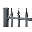 EASY CLOTURE - Lot de 4 fixations pour clôture aluminium tradition style ferronnerie Noir - vignette