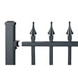 EASY CLOTURE - Lot de 4 fixations pour clôture aluminium tradition style ferronnerie Noir - vignette