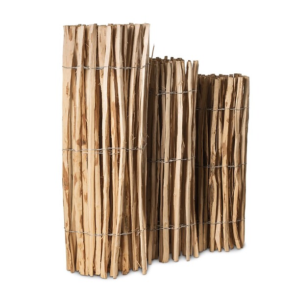 EASY CLOTURE - Ganivelle clôture en bois L 5m x H 1m20 - Espacement des piquets 3 à 5 cm - large