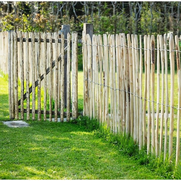 EASY CLOTURE - Ganivelle clôture en bois L 5m x H 1m20 - Espacement des piquets 3 à 5 cm - large