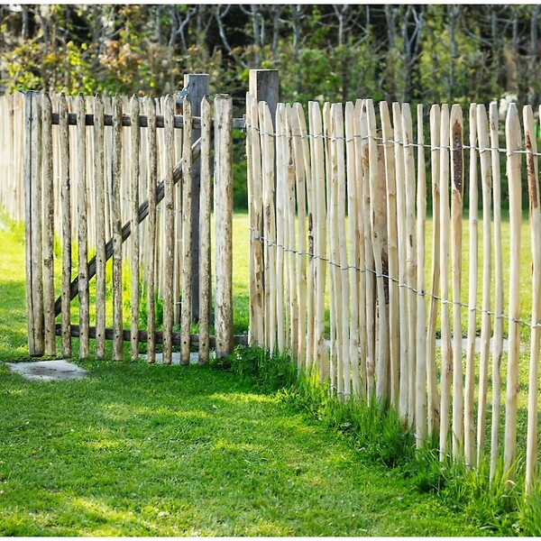EASY CLOTURE - Ganivelle clôture en bois L 5m x H 0m80 - Espacement des piquets 3 à 5 cm - large