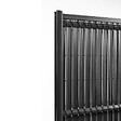 EASY CLOTURE - Kit complet grillage rigide occultant lamelles PVC avec soubassement longueur 20m - Hauteur 1m80 - Gris anthracite - vignette