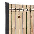 EASY CLOTURE - Kit complet grillage rigide occultant lamelles bois avec soubassement longueur 20m - Hauteur 1m80 - Gris anthracite - vignette
