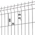EASY CLOTURE - Kit complet grillage rigide occultant lattes composite avec soubassement longueur 20m - Hauteur 1m80 - Gris anthracite - vignette