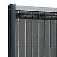 EASY CLOTURE - Kit complet grillage rigide occultant lattes composite avec soubassement longueur 20m - Hauteur 1m80 - Gris anthracite - vignette