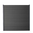 EASY CLOTURE - Kit clôture composite et aluminium à sceller H 1m80 L 5m40 gris anthracite avec renforts acier - Palissade - Brise vue - vignette