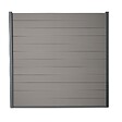 EASY CLOTURE - Kit clôture composite et aluminium à sceller H 1m80 L 7m20 gris quartz avec renforts acier - Palissade - Brise vue - vignette