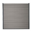 EASY CLOTURE - Kit clôture composite et aluminium à sceller H 1m80 L 10m80 gris quartz avec renforts acier - Palissade - Brise vue - vignette