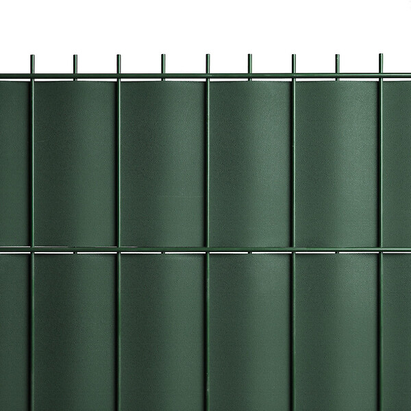EASY CLOTURE - Kit Lamelles PVC Bande Brise vue pour panneau double fils - L 2m50 - H 1m23 - Vert - large