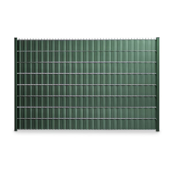 EASY CLOTURE - Kit Lamelles PVC Bande Brise vue pour panneau double fils - L 2m50 - H 1m03 - Vert - large