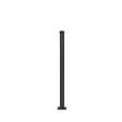 EASY CLOTURE - Poteau aluminium tradition style ferronnerie sur platine avec chapeau H 86.5 cm Noir - vignette