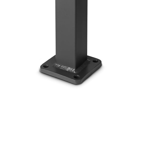 EASY CLOTURE - Poteau aluminium tradition style ferronnerie sur platine avec chapeau H 86.5 cm Noir - large
