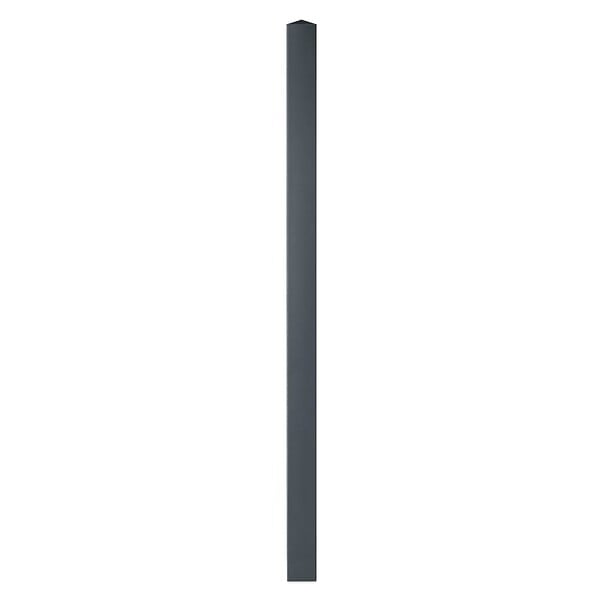 EASY CLOTURE - Poteau aluminium tradition style ferronnerie à sceller universel pour portail et portillon chapeau inclus H2.36 m Gris - large