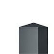 EASY CLOTURE - Poteau aluminium tradition style ferronnerie à sceller universel pour portail et portillon chapeau inclus H2.36 m Gris - vignette