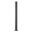 EASY CLOTURE - Poteau aluminium tradition style ferronnerie sur platine universel pour portail et portillon chapeau inclus H1.86 m Gris - vignette