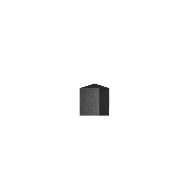 EASY CLOTURE - Poteau aluminium tradition style ferronnerie à sceller universel pour portail et portillon chapeau inclus H2.36 m Noir - large