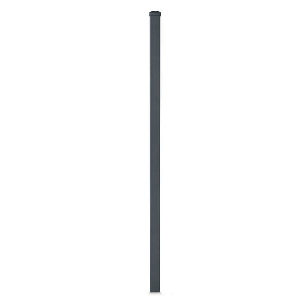 EASY CLOTURE - Poteau aluminium tradition style ferronnerie à sceller avec chapeau H 1.36 m Noir - large