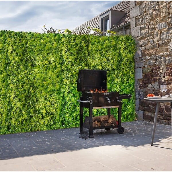 EASY CLOTURE - Mur végétal artificiel extérieur et intérieur 1m x 1m fougère - large