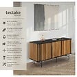 TECTAKE - Buffet LINEO avec compartiments de rangement noir/marron - vignette