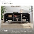 TECTAKE - Buffet LINEO avec compartiments de rangement noir/marron - vignette