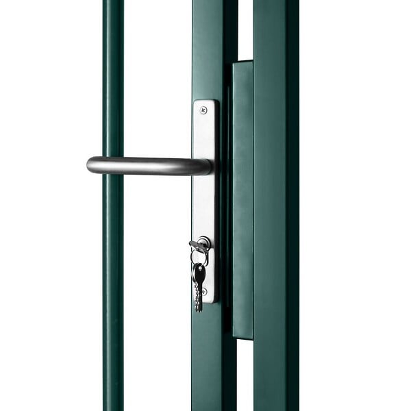 EASY CLOTURE - Portail barreaudé acier galvanisé passage 4m00 H 1m20 Vert - large
