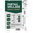 EASY CLOTURE - Portail grillagé maille 100x50 - Largeur 3 mètres - Square Gate - vignette