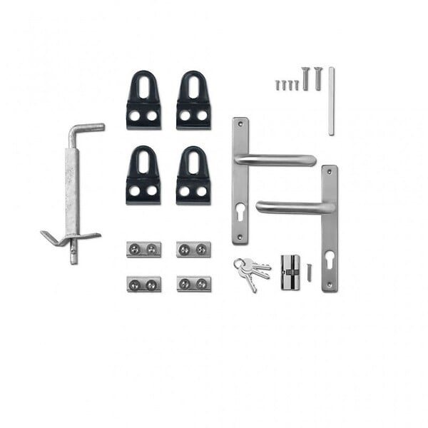 EASY CLOTURE - Portail barreaudé acier galvanisé passage 3m00 H 1m20 Gris anthracite - large
