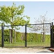EASY CLOTURE - Portail grillagé maille 100x50 -  Largeur 4 mètres - Square Gate - vignette