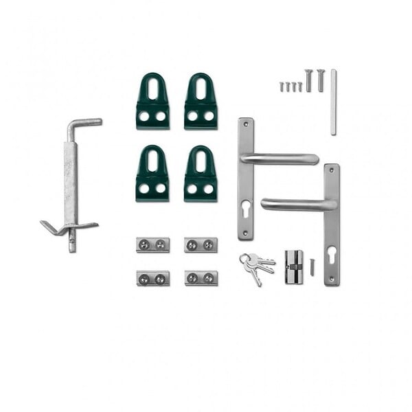 EASY CLOTURE - Portail barreaudé acier galvanisé passage 3m00 H 1m20 Vert - large