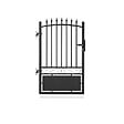 EASY CLOTURE - Portillon aluminium tradition style ferronnerie passage 1m Noir - vignette