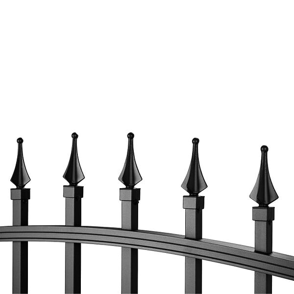 EASY CLOTURE - Portillon aluminium tradition style ferronnerie passage 1m Noir - large
