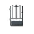 EASY CLOTURE - Portillon aluminium tradition style ferronnerie passage 1m Gris - vignette