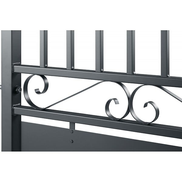 EASY CLOTURE - Portillon aluminium tradition style ferronnerie passage 1m Gris - large