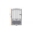EASY CLOTURE - Portillon aluminium tradition style ferronnerie passage 1m Gris - vignette