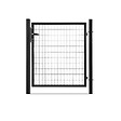 EASY CLOTURE - Portillon grillagé en acier galvanisé maille 100 x 50 L 1m x H 1m20 Noir - vignette