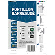 EASY CLOTURE - Portillon barreaudé acier galvanisé passage 1m H 1m50 Gris anthracite - vignette