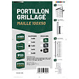 EASY CLOTURE - Portillon grillagé en acier galvanisé maille 100 x 50 L 1m20 x 1m50 Noir - vignette