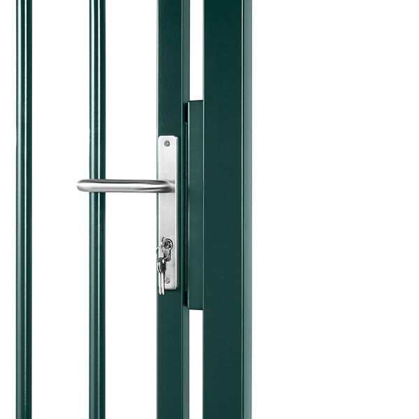EASY CLOTURE - Portillon barreaudé acier galvanisé passage 1m H 1m50 Vert - large