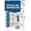 EASY CLOTURE - Portillon barreaudé acier galvanisé passage 1m H 1m50 Vert - vignette