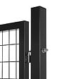 EASY CLOTURE - Portillon grillagé en acier galvanisé maille 100 x 50 L 1m20 x 1m20 Noir - vignette