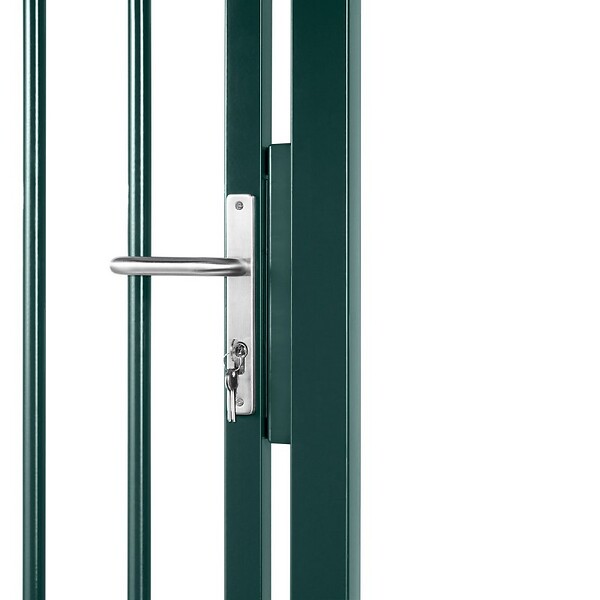 EASY CLOTURE - Portillon barreaudé acier galvanisé passage 1m H 1m20 Vert - large