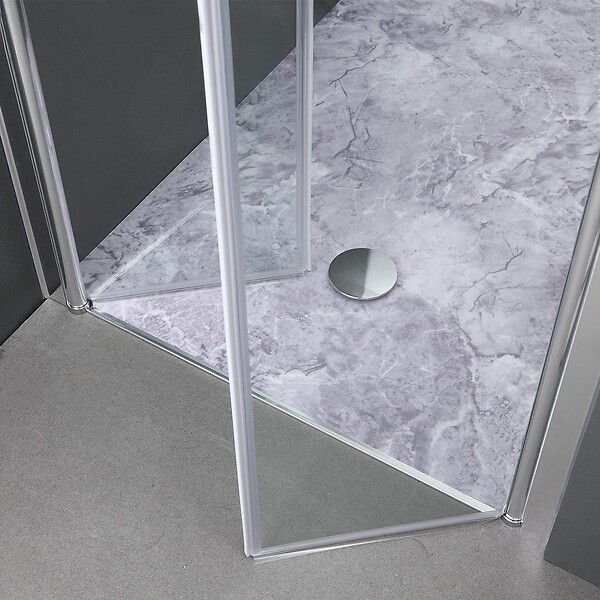 KIAMAMI VALENTINA - Porte De Douche Anti-Panique Avec Ouverture A Saloon Da 100 Cm  - large